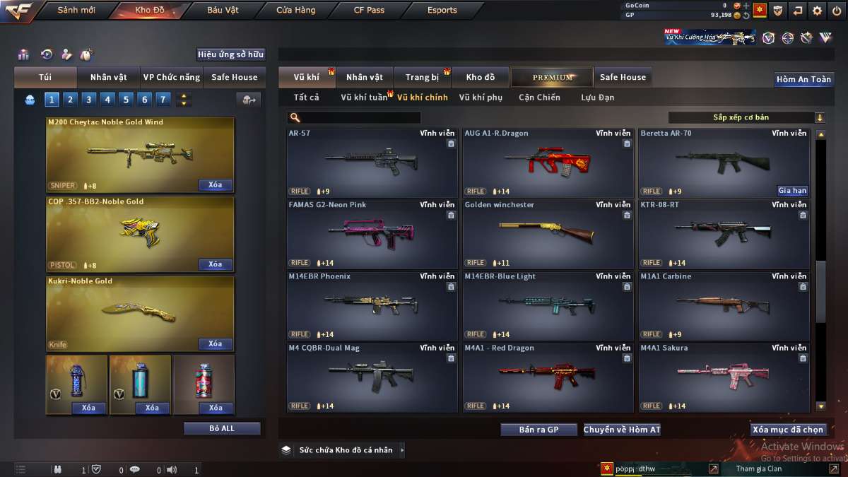 shop acc cf uy tin gia re